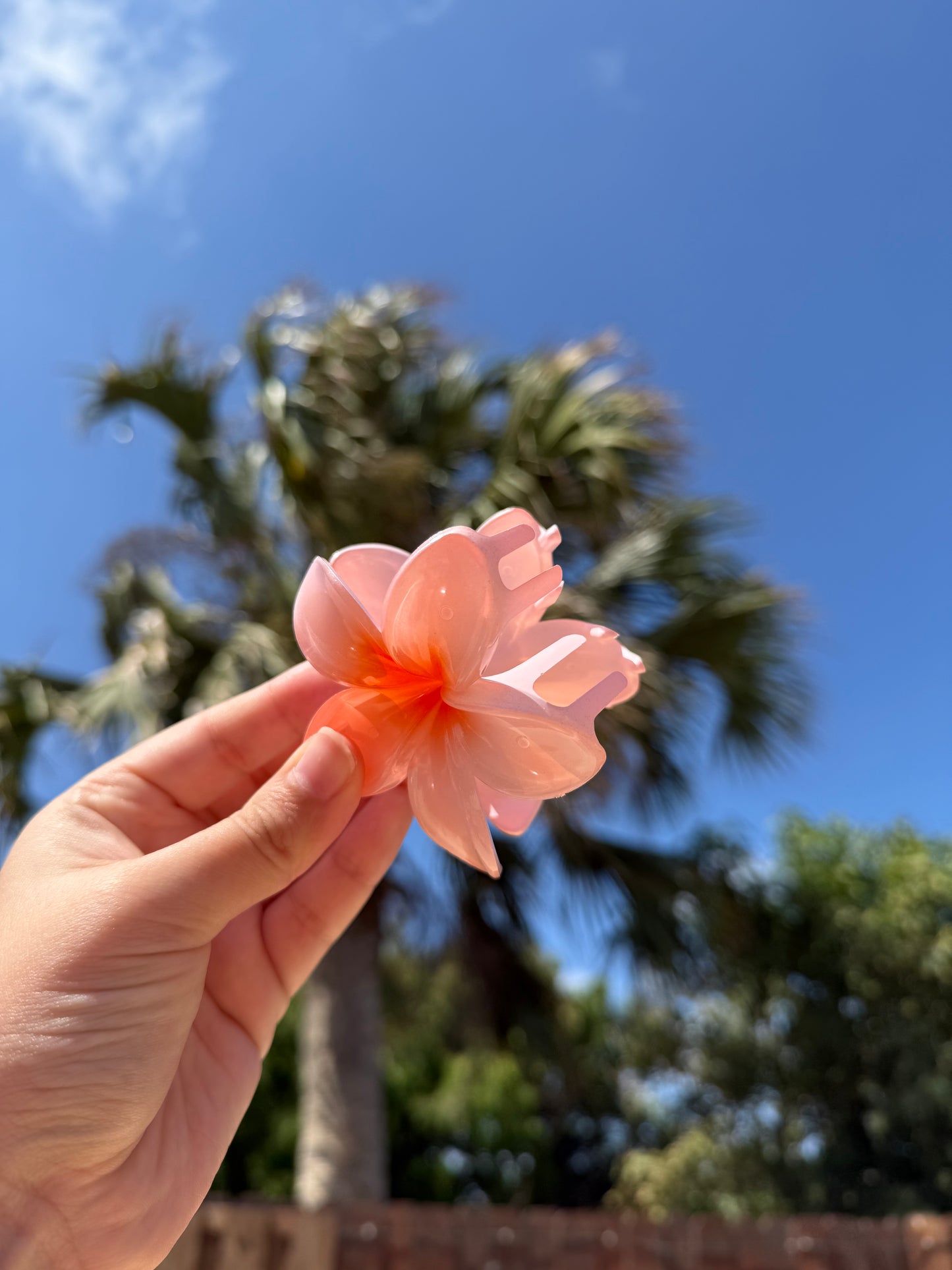 Flower hair claw
