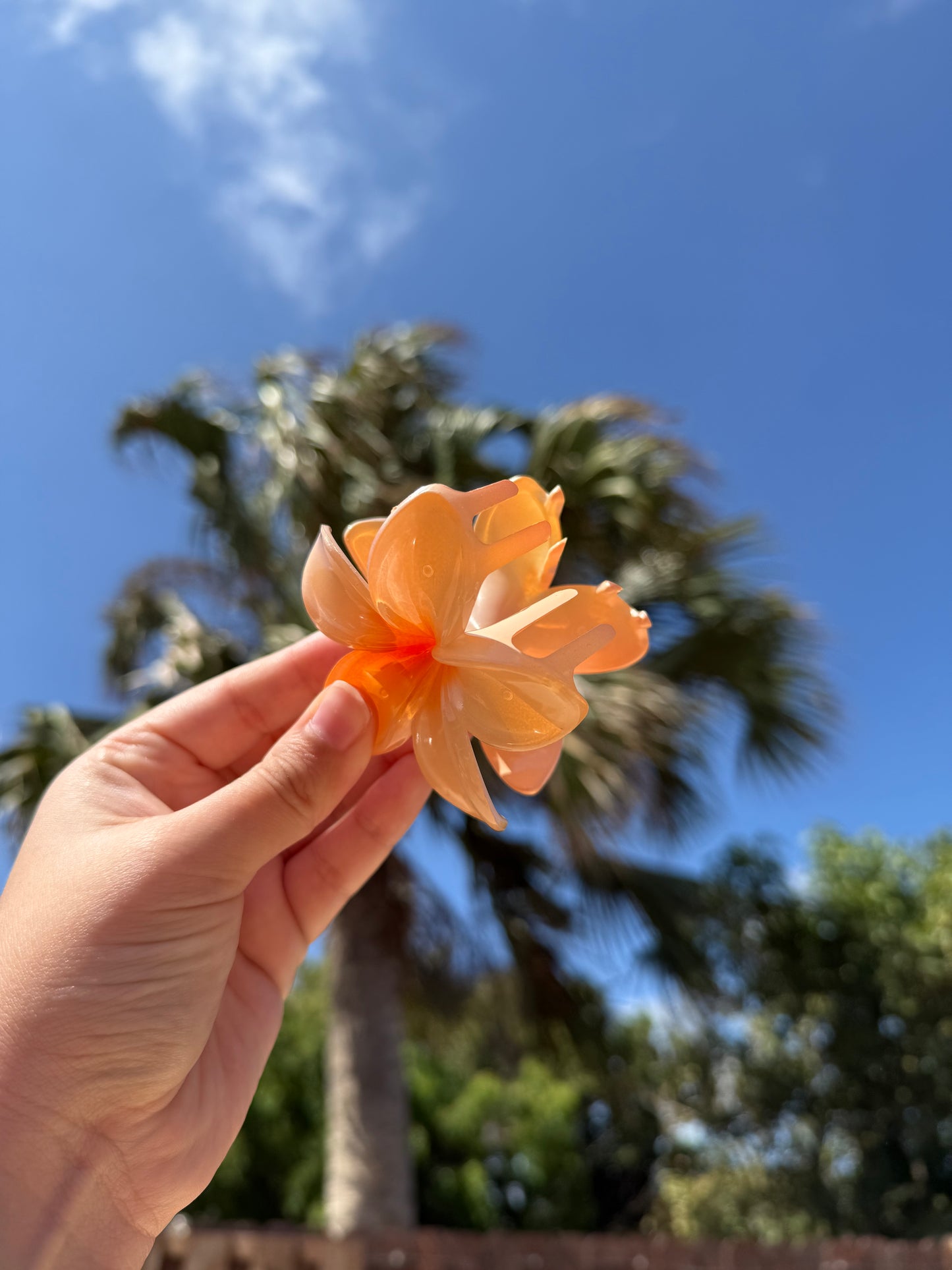 Flower hair claw