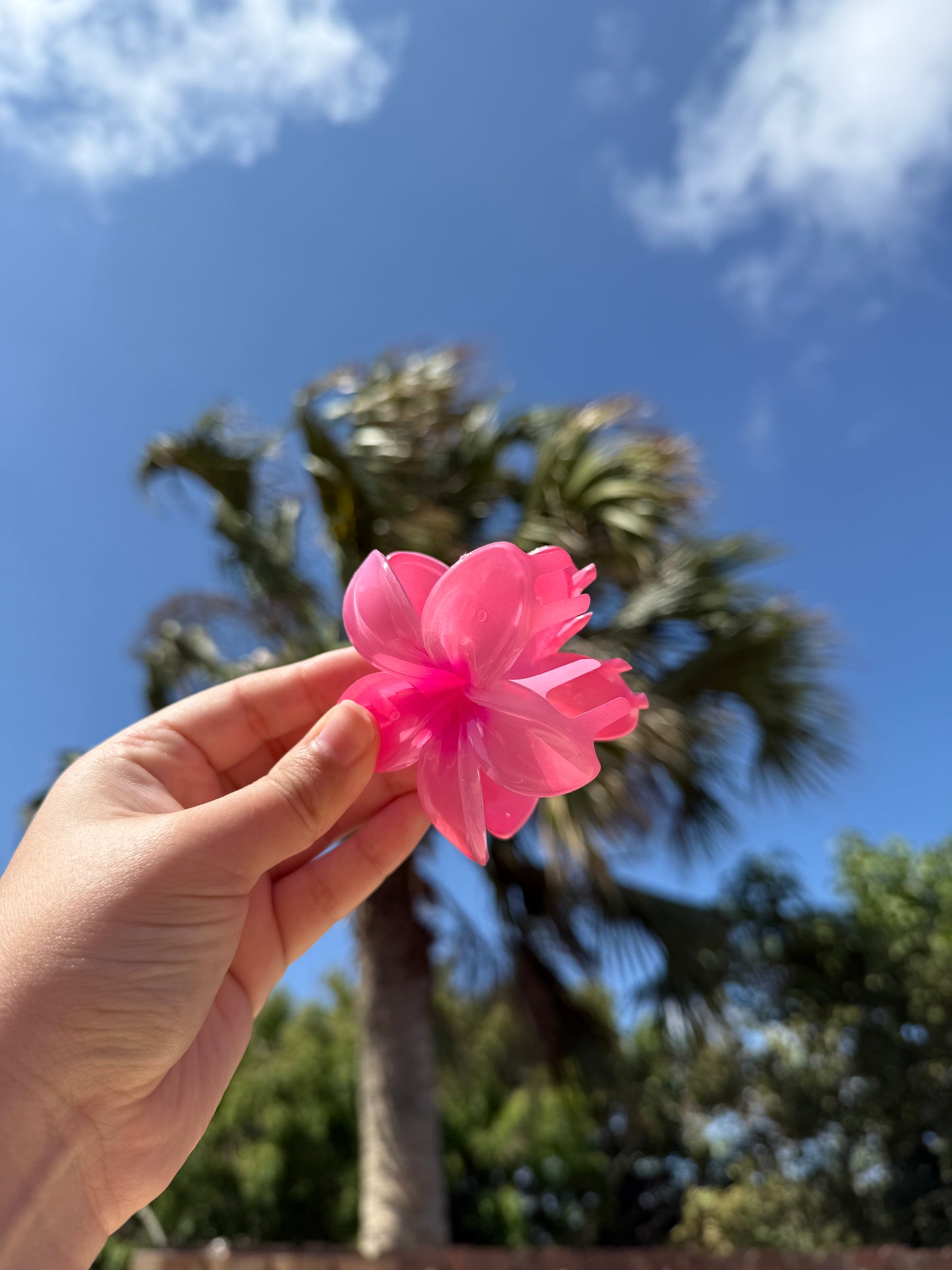 Flower hair claw