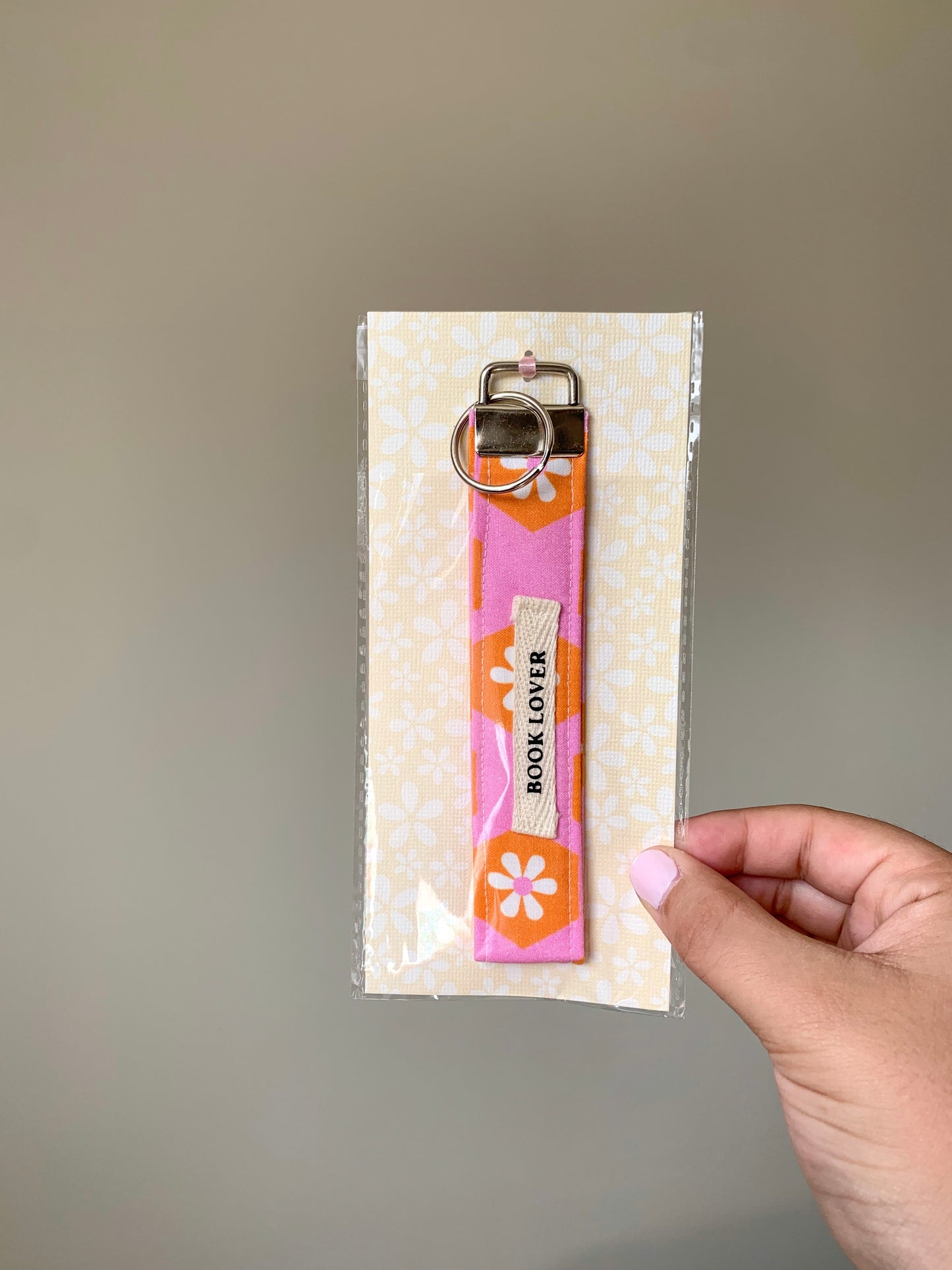 Book lover wristlet keychain