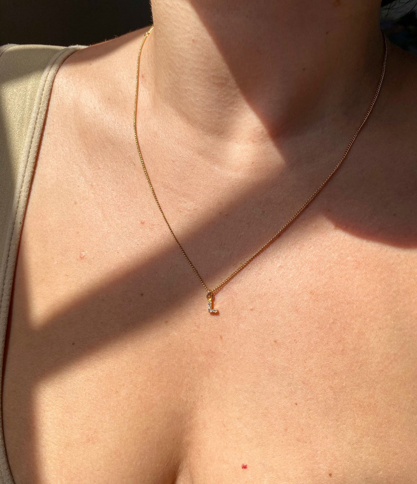 Letter charm necklace