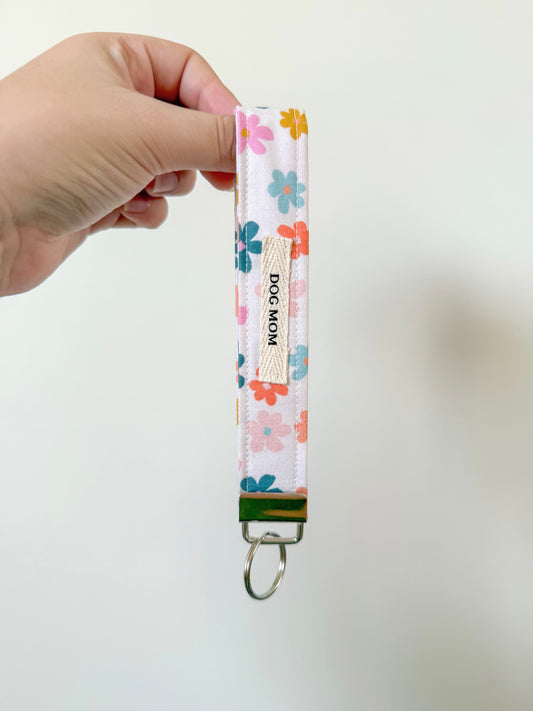 Dog mom wristlet keychain