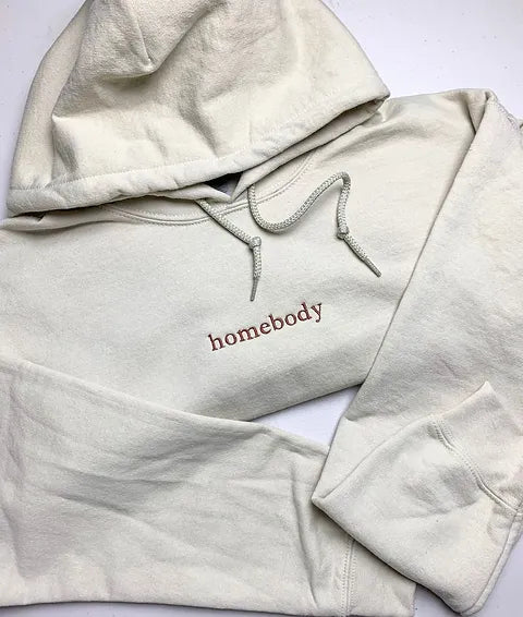 Homebody embroidered hoodie