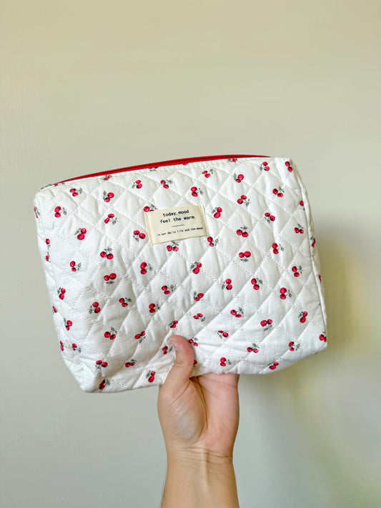 Cherry pop medium makeup bag