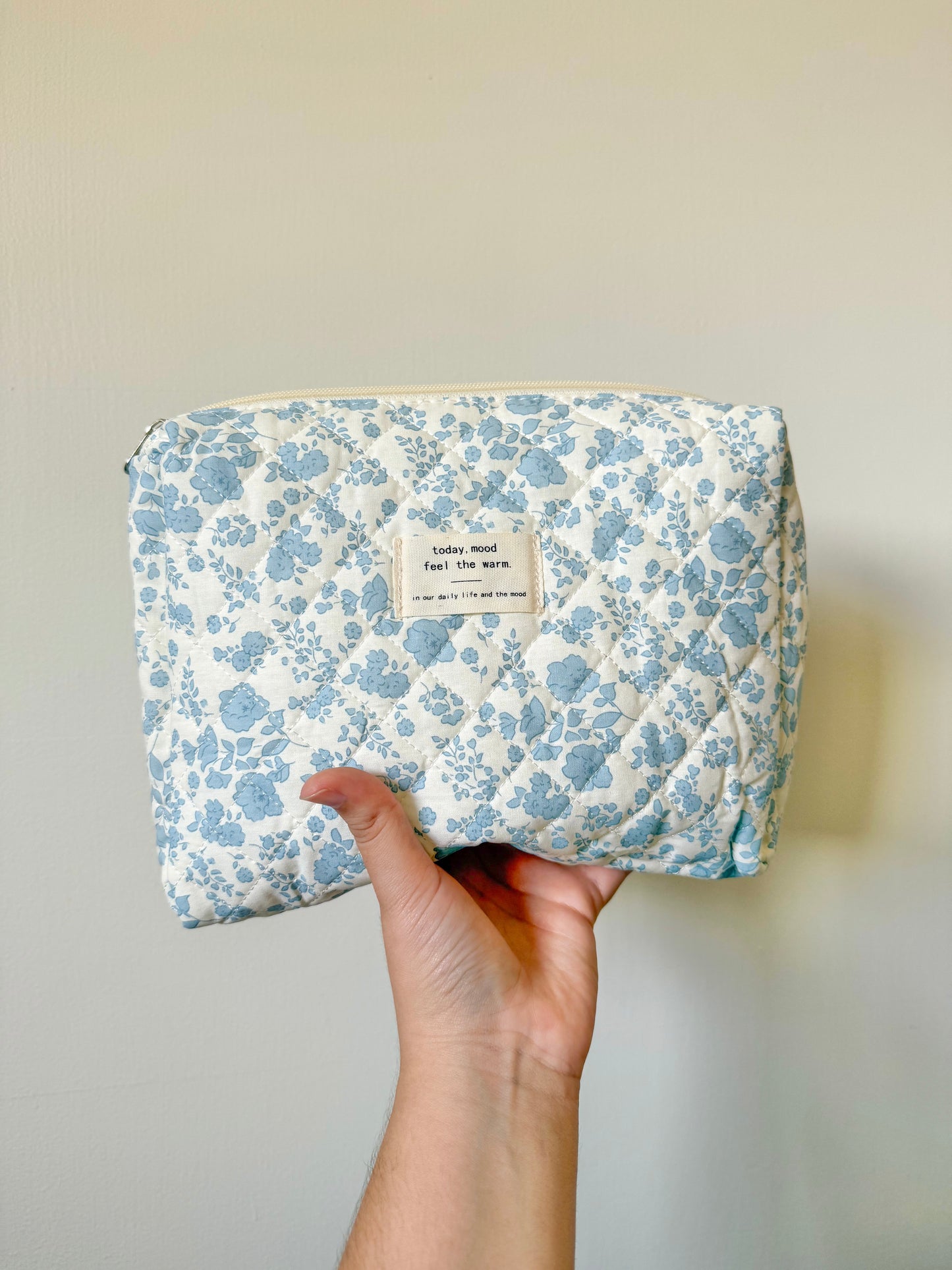 Floral medium makeup bag