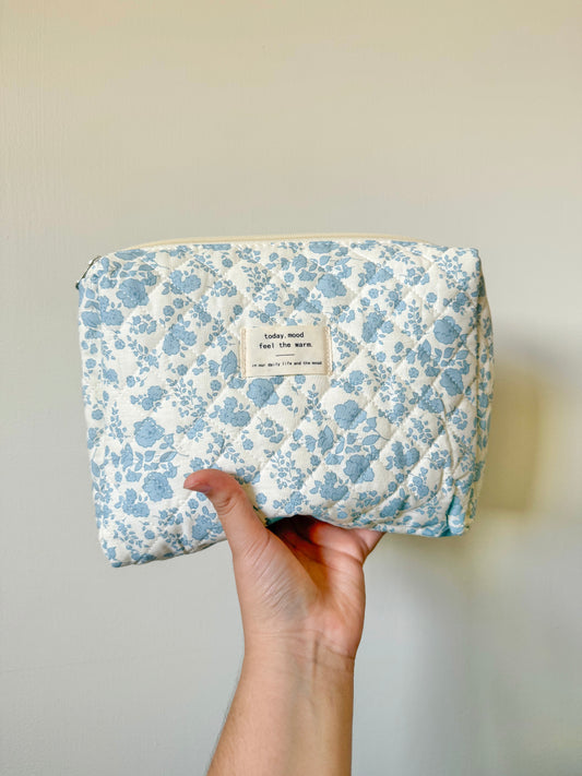 Floral medium makeup bag
