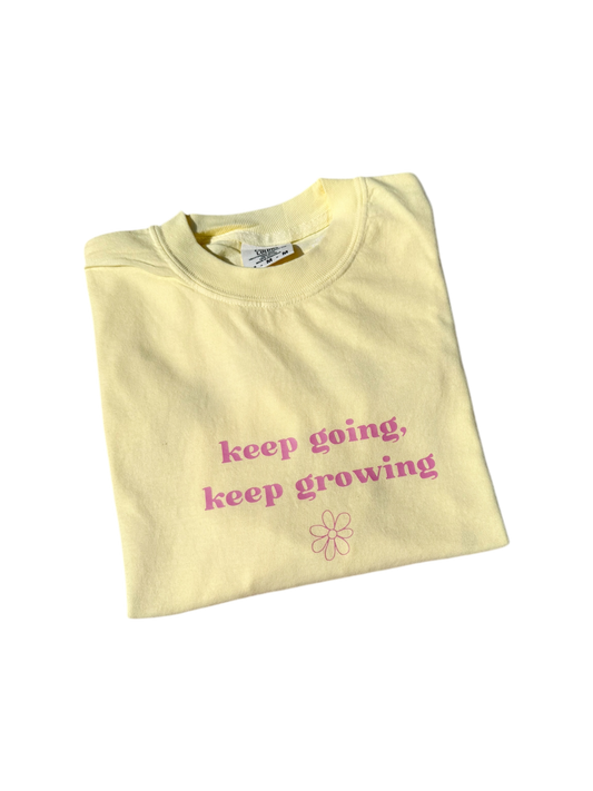 Keep going, keep growing garment-dyed tee