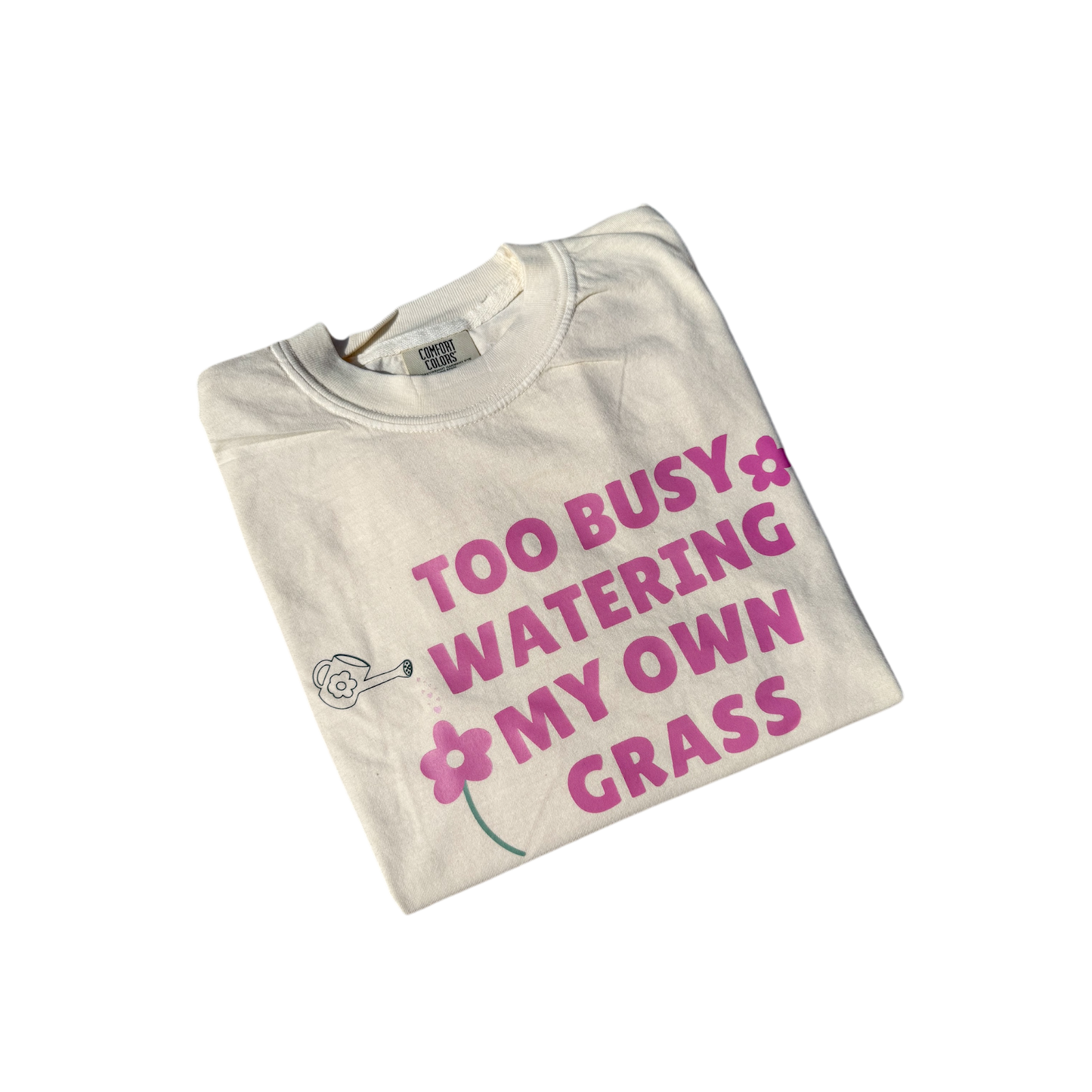 Busy watering garment-dyed tee