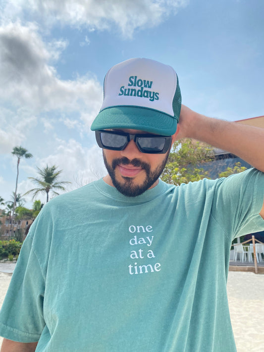 One day at a time garment dyed tee