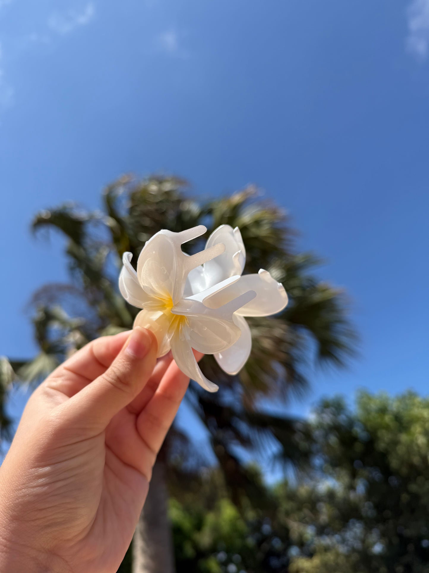Flower hair claw