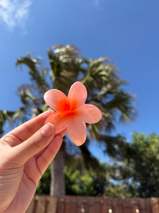 Flower hair claw