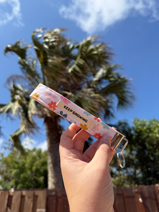 Keep growing wristlet keychain