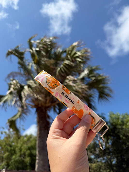 Blooming wristlet keychain