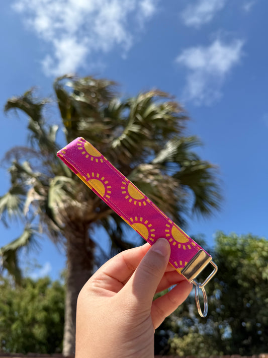 Sunny side up wristlet keychain