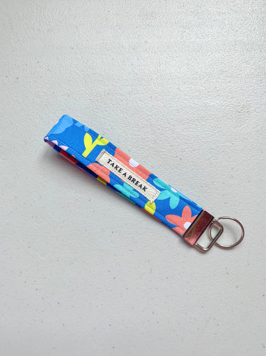 Take a break wristlet keychain