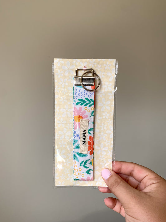 Mama wristlet keychain