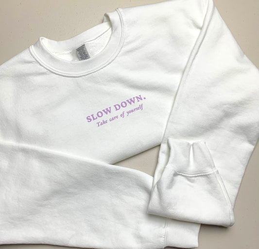 Slow down crewneck sweatshirt
