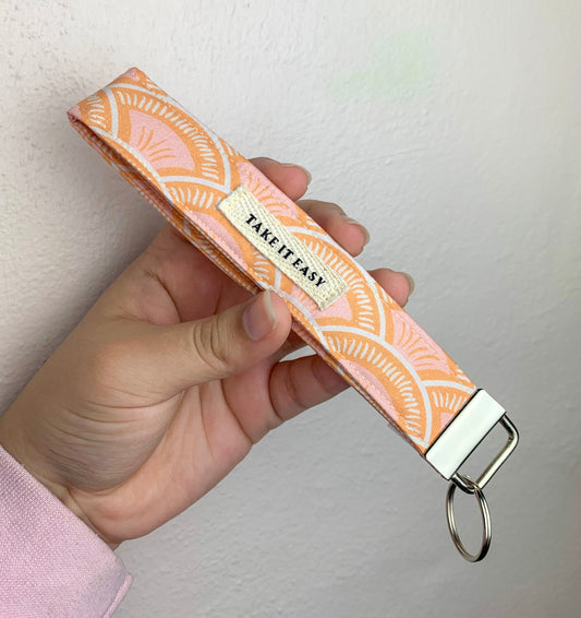 Take it easy wristlet keychain