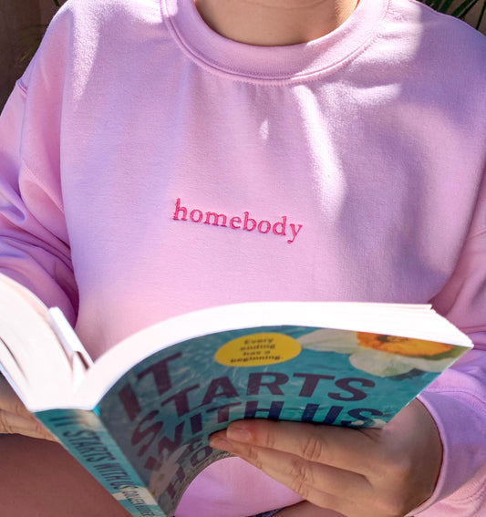 Homebody embroidered crewneck sweatshirt