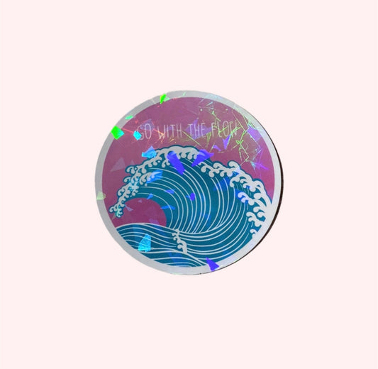 Go with the flow sticker