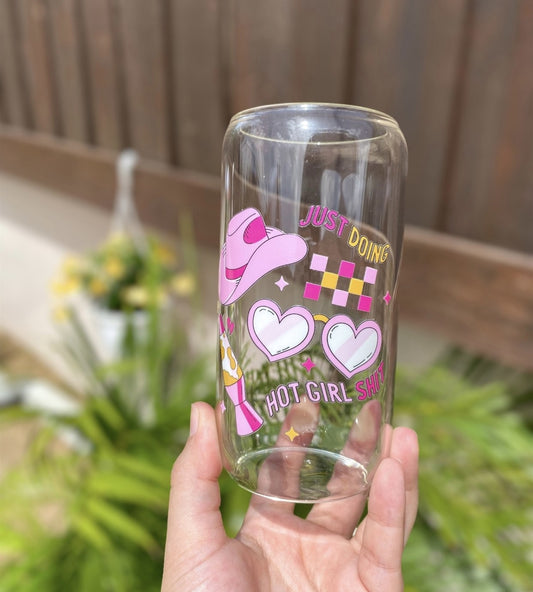 Hot girl shit glass cup