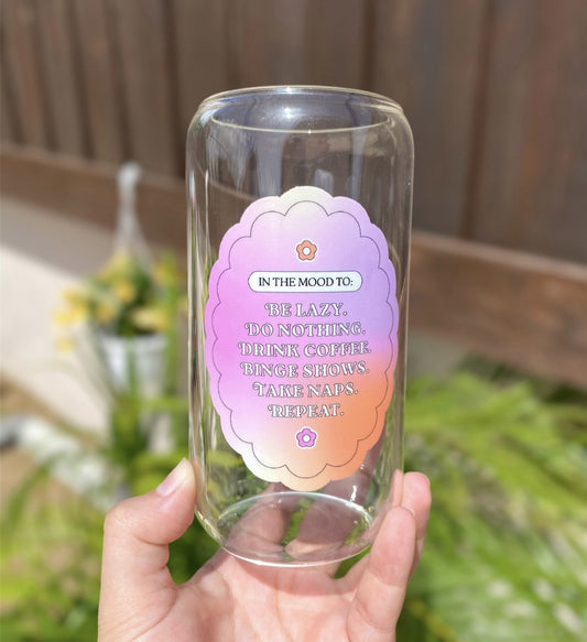 Mood list glass cup
