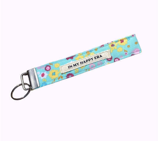In my happy era wristlet keychain